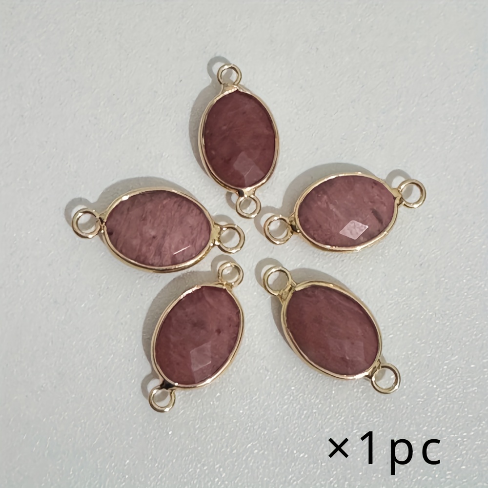 Natural Stone Oval Edge Faceted Pendant Set